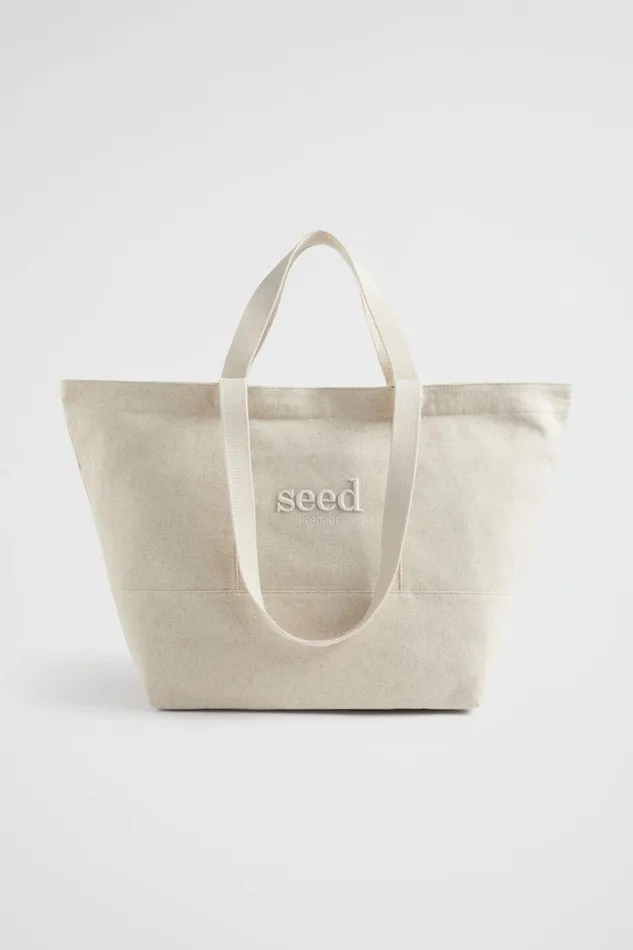 Seed Heritage Beach Bags Seed Overnight Bag Stone Natural 8211 Woman