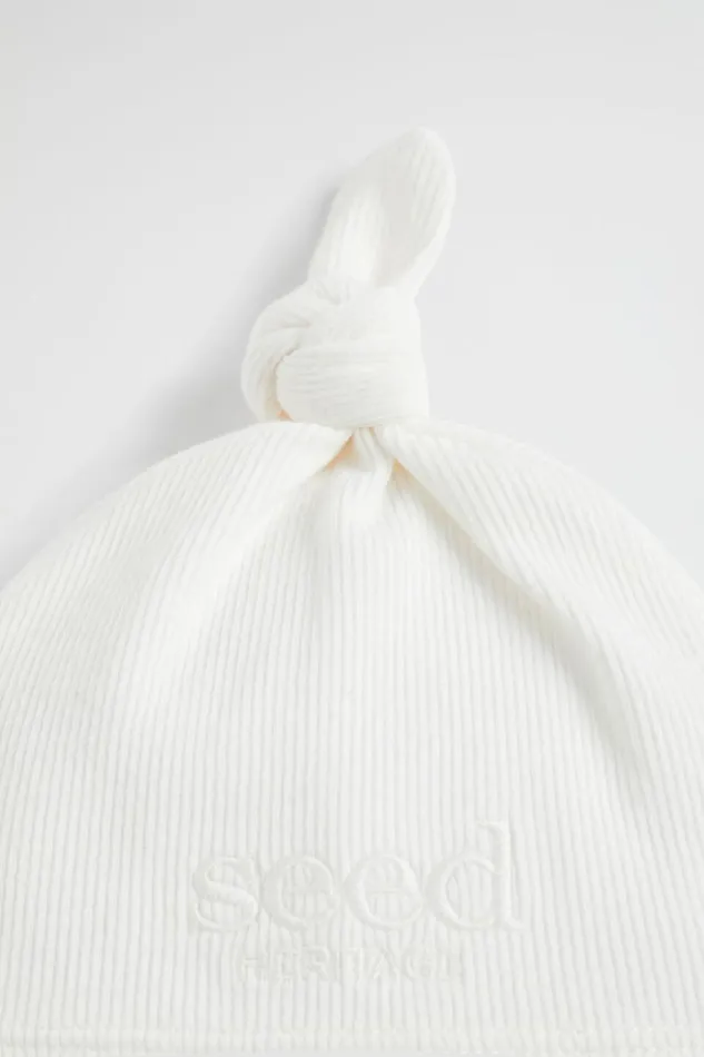 Seed Heritage Beanies Core Logo Knot Hat Canvas 8211 Newborn