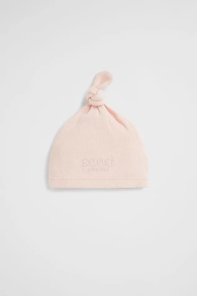 Seed Heritage Beanies Core Logo Knot Hat Rosewater 8211 Newborn