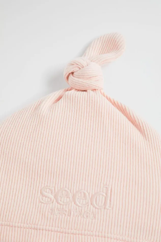 Seed Heritage Beanies Core Logo Knot Hat Rosewater 8211 Newborn