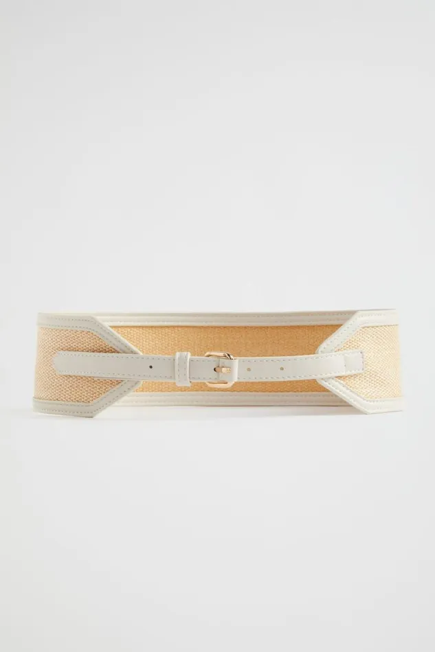 Seed Heritage Belts Elena Wide Waist Belt Stone 8211 Woman