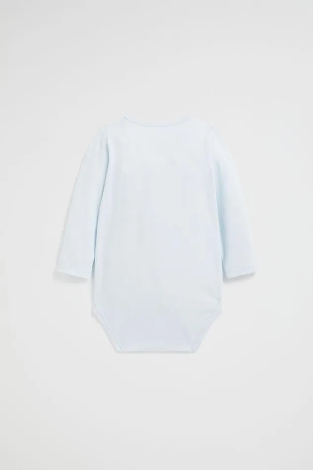 Seed Heritage Bodysuits and Onesies Core Logo Bodysuit Ice Blue 8211 Newborn