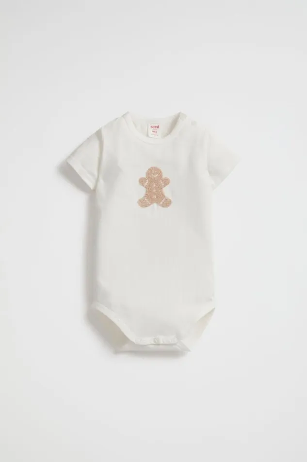 Seed Heritage Bodysuits and Onesies Gingerbread Bodysuit Canvas 8211 Newborn