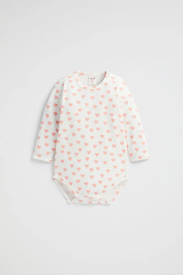 Seed Heritage Bodysuits and Onesies Hearts Bodysuit Bright Peach 8211 Newborn Seed Heritage Bodysuits and Onesies Hearts Bodysuit Bright Peach 8211 Newborn