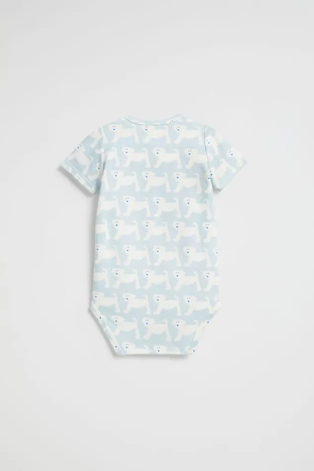 Seed Heritage Bodysuits and Onesies Puppy Bodysuit Ice Blue 8211 Newborn