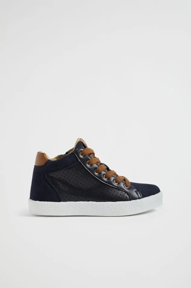 Seed Heritage Boots Perforated High Top Navy 8211 Boy