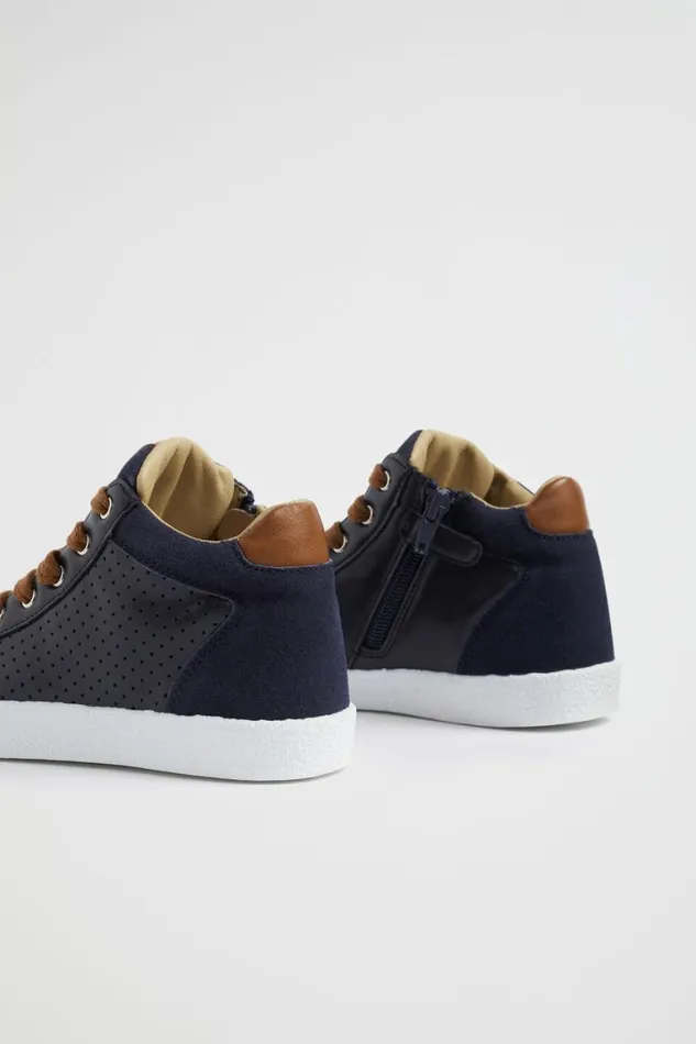 Seed Heritage Boots Perforated High Top Navy 8211 Boy