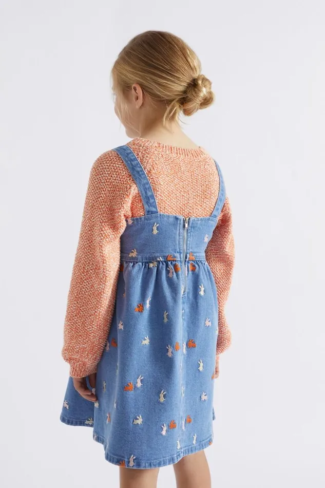 Seed Heritage Denim and Jeans Bunny Denim Pinafore Original Indigo 8211 Girl