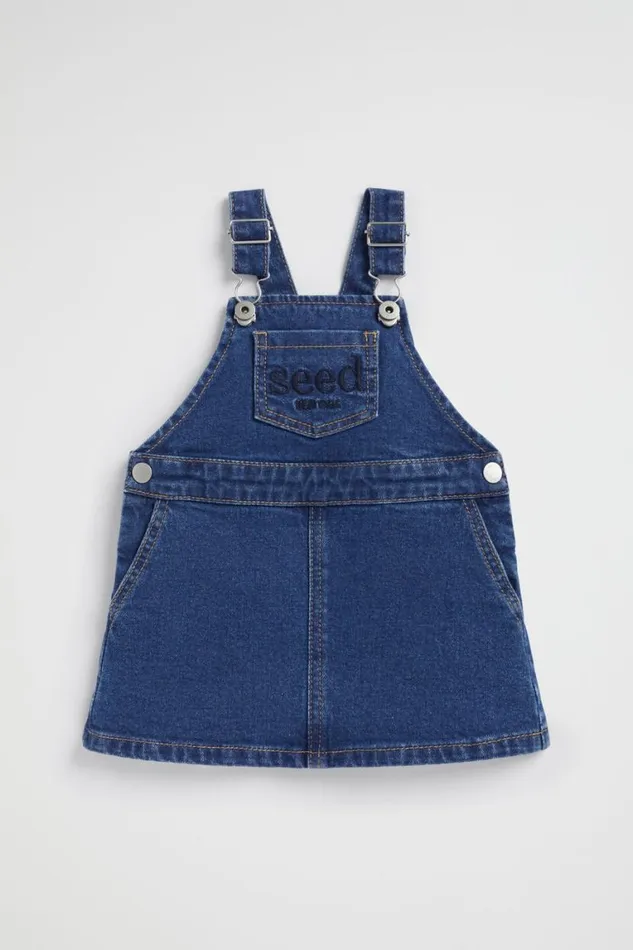 Seed Heritage Denim and Jeans Core Logo Pinafore 8211 Baby
