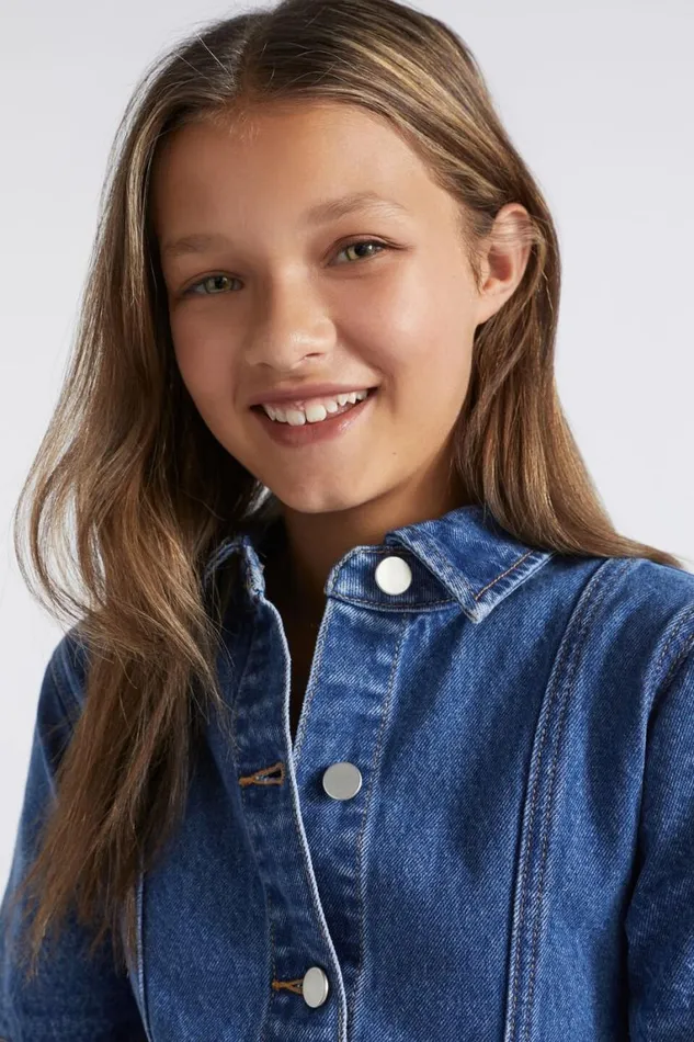 Seed Heritage Denim and Jeans Denim Shirt Dress Classic Blue 8211 Teen Girl