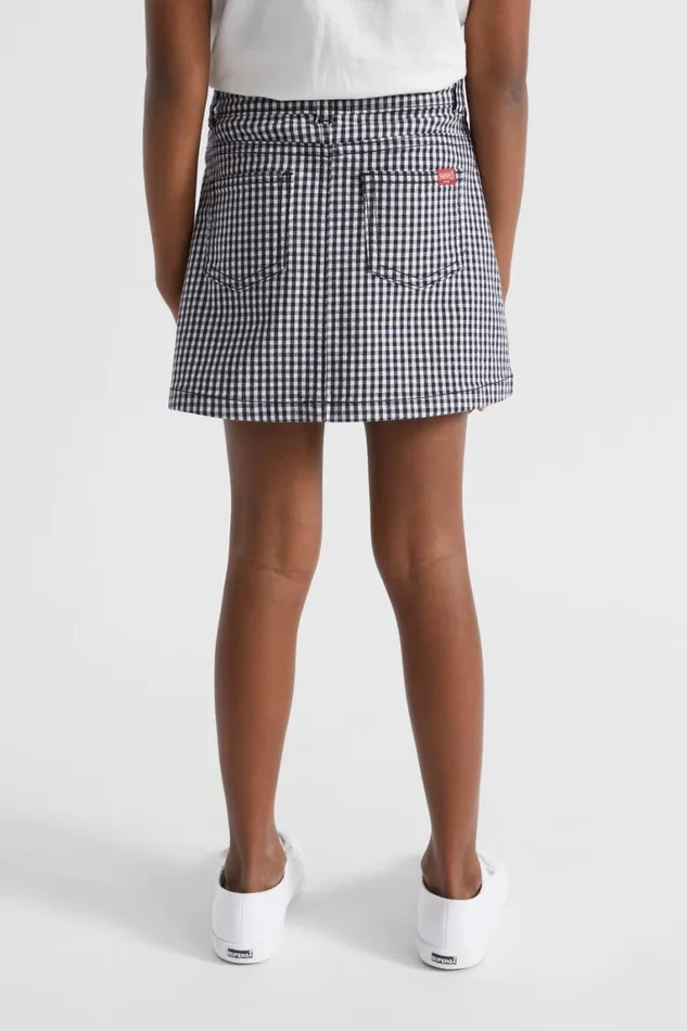 Seed Heritage Denim and Jeans Gingham Denim Skirt Midnight Gingham 8211 Girl