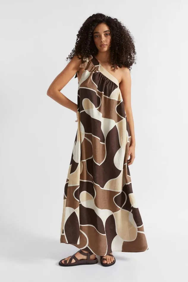 Seed Heritage Dresses Abstract Maxi Dress Woodland Abstract 8211 Woman