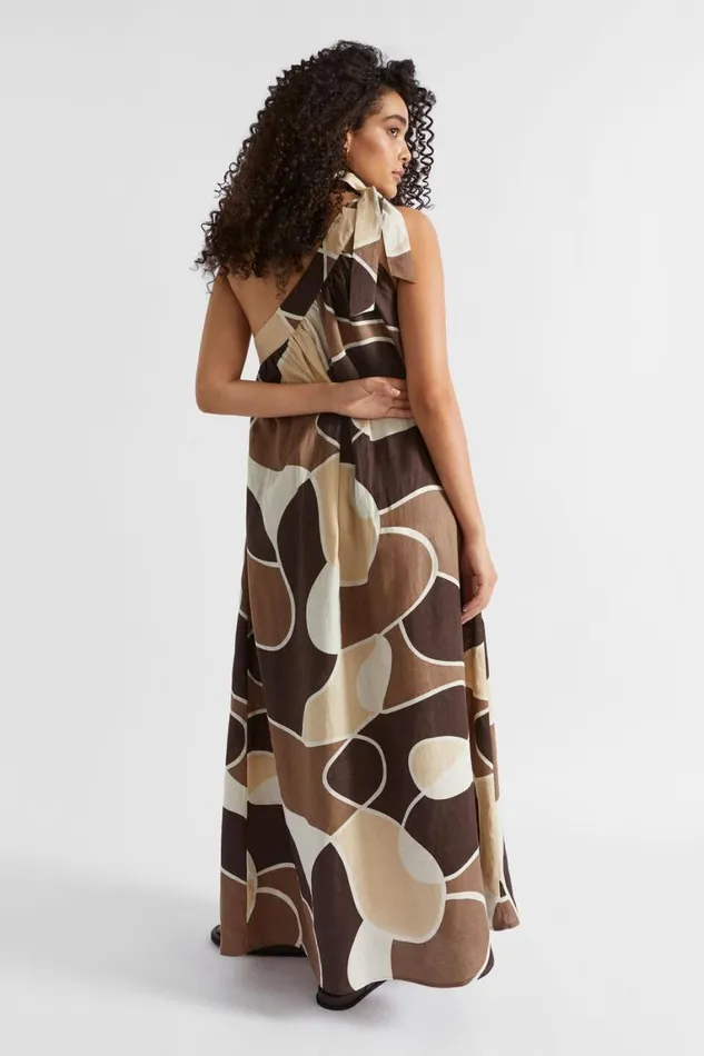 Seed Heritage Dresses Abstract Maxi Dress Woodland Abstract 8211 Woman