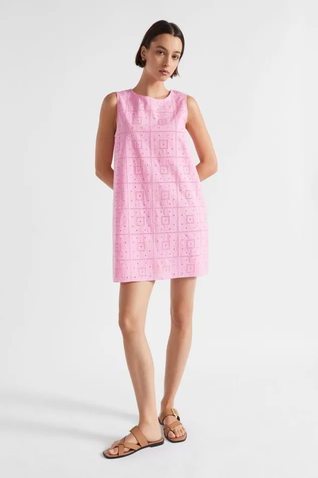 Seed Heritage Dresses Broderie Mini Dress Pink Gin 8211 Woman
