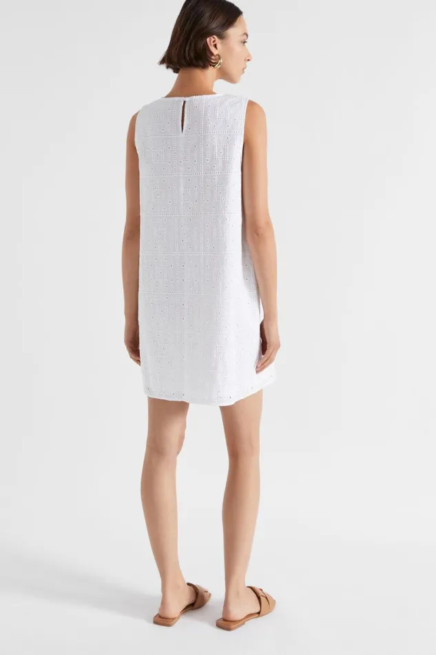 Seed Heritage Dresses Broderie Mini Dress Whisper White 8211 Woman