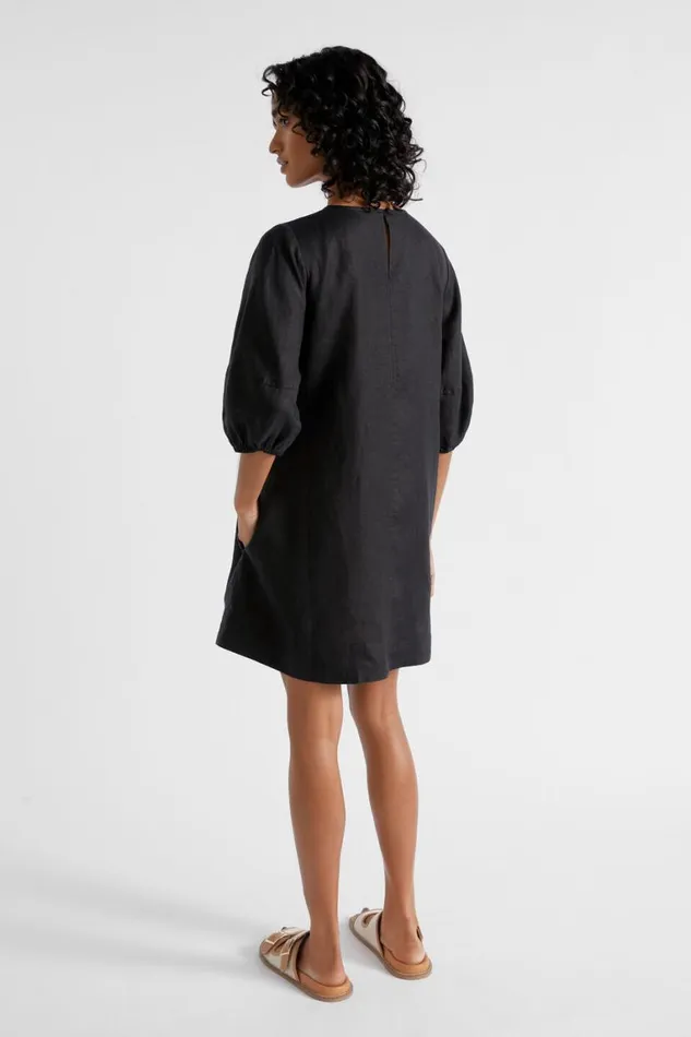 Seed Heritage Dresses Core Linen Mini Dress Black 8211 Woman