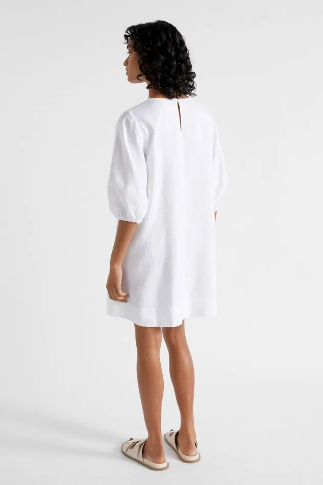 Seed Heritage Dresses Core Linen Mini Dress Whisper White 8211 Woman