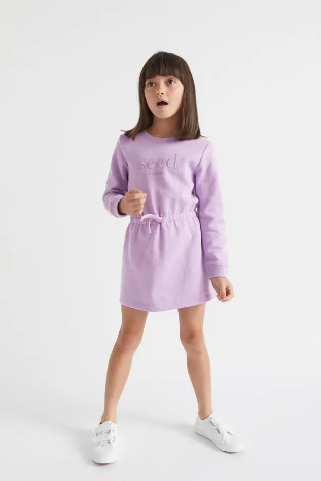 Seed Heritage Dresses Core Logo Dress Lilac 8211 Girl