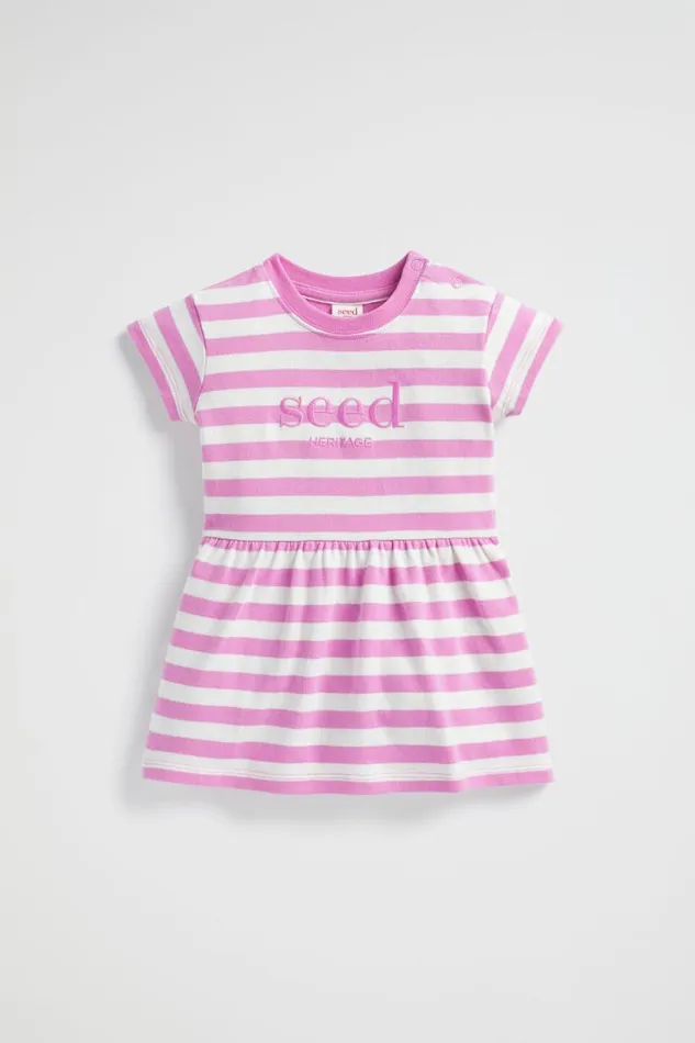 Seed Heritage Dresses Core Logo Dress Lily Stripe 8211 Baby