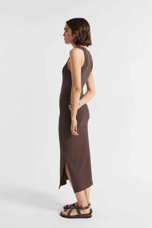Seed Heritage Dresses Core Rib Tank Dress Deep Raisin 8211 Woman