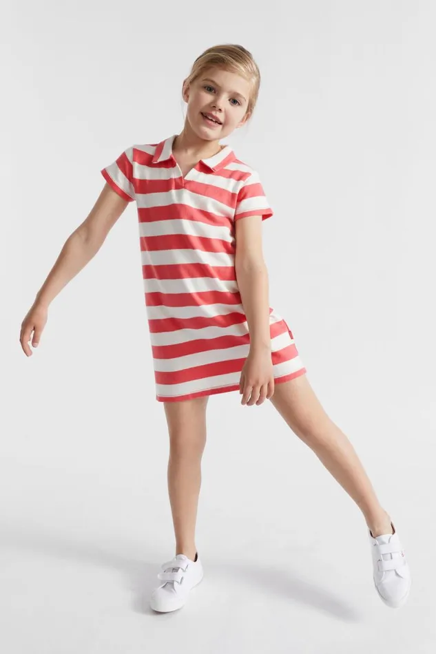 Seed Heritage Dresses Core Rugby Dress Wild Berry Stripe 8211 Girl
