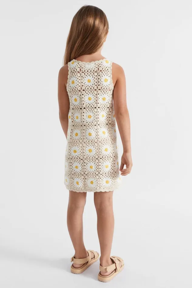 Seed Heritage Dresses Crochet Daisy Dress Sunshine Yellow 8211 Girl