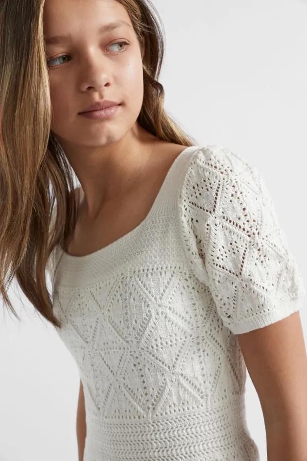 Seed Heritage Dresses Crochet Dress White 8211 Teen Girl