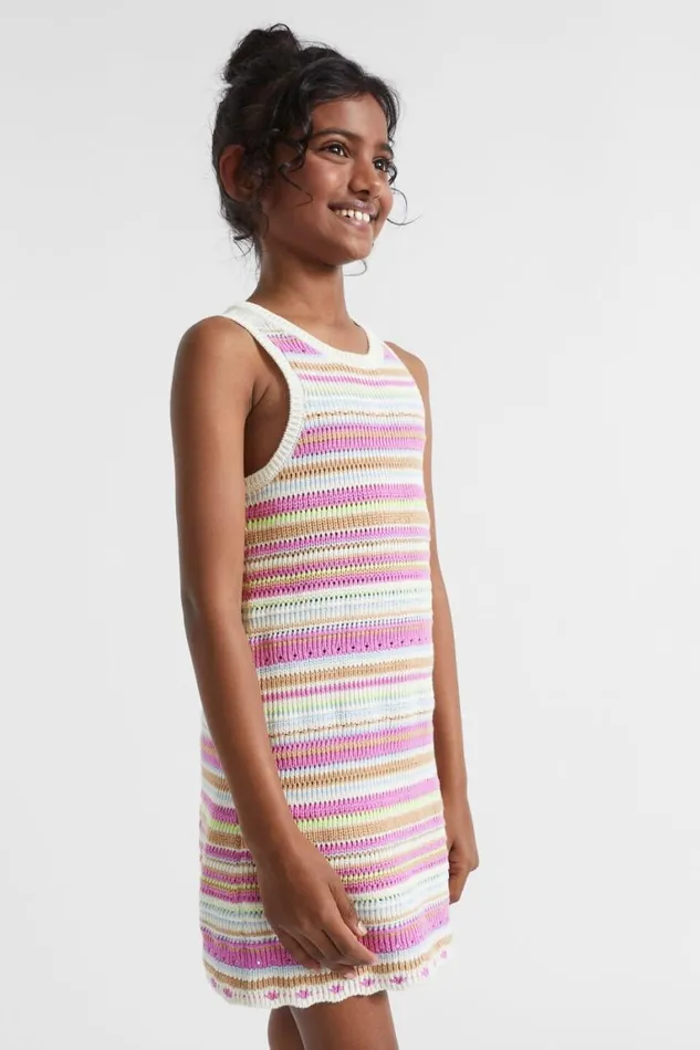 Seed Heritage Dresses Crochet Knit Dress Multi 8211 Girl