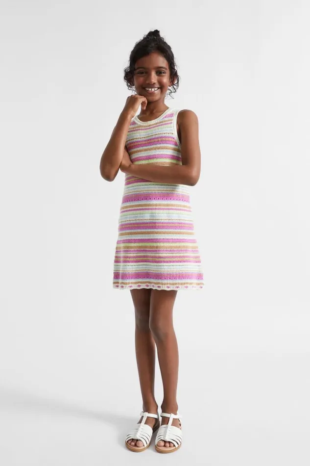 Seed Heritage Dresses Crochet Knit Dress Multi 8211 Girl