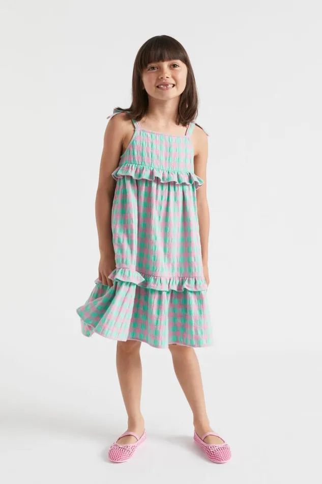 Seed Heritage Dresses Gingham Dress Candy Pink 8211 Girl