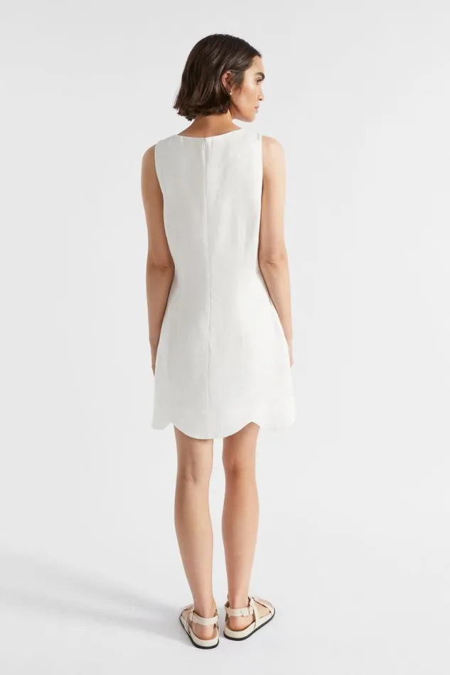 Seed Heritage Dresses Linen Shift Mini Dress Cloud Cream 8211 Woman