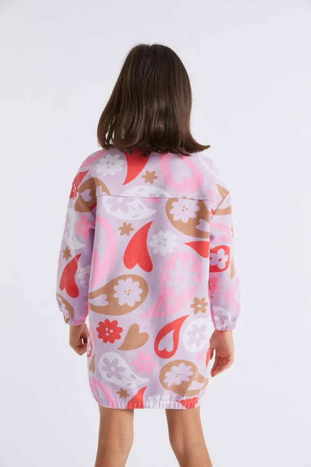 Seed Heritage Dresses Oversize Paisley Dress Orchid 8211 Girl