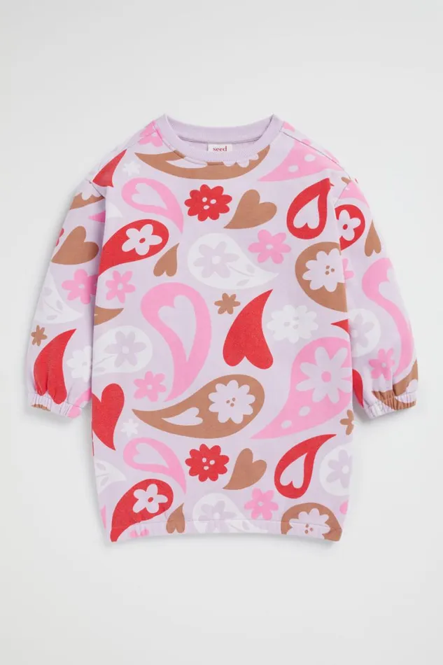 Seed Heritage Dresses Oversize Paisley Dress Orchid 8211 Girl