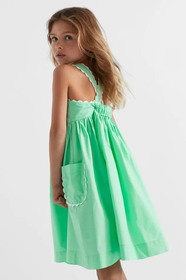 Seed Heritage Dresses Ricrac Trim Dress Pine Lime 8211 Girl