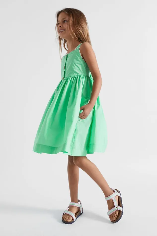 Seed Heritage Dresses Ricrac Trim Dress Pine Lime 8211 Girl
