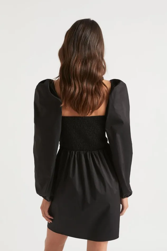 Seed Heritage Dresses Sateen Twist Front Mini Dress Black 8211 Woman