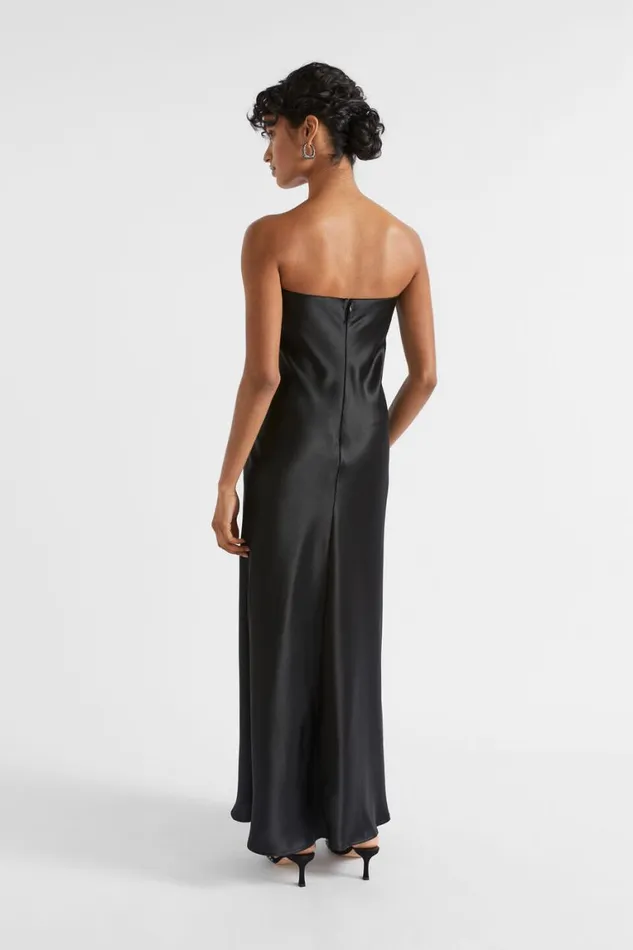 Seed Heritage Dresses Satin Strapless Maxi Dress Black 8211 Woman