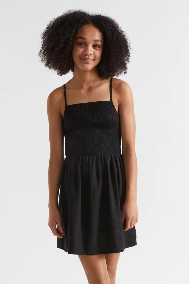 Seed Heritage Dresses Shirred Dress Black 8211 Teen Girl