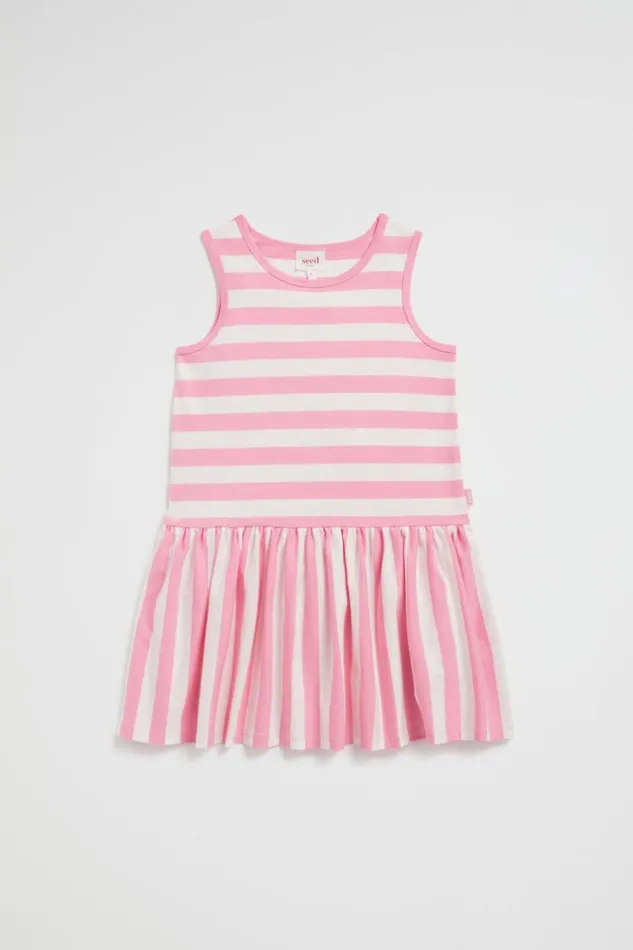 Seed Heritage Dresses Stripe Tank Dress Candy Pink 8211 Girl