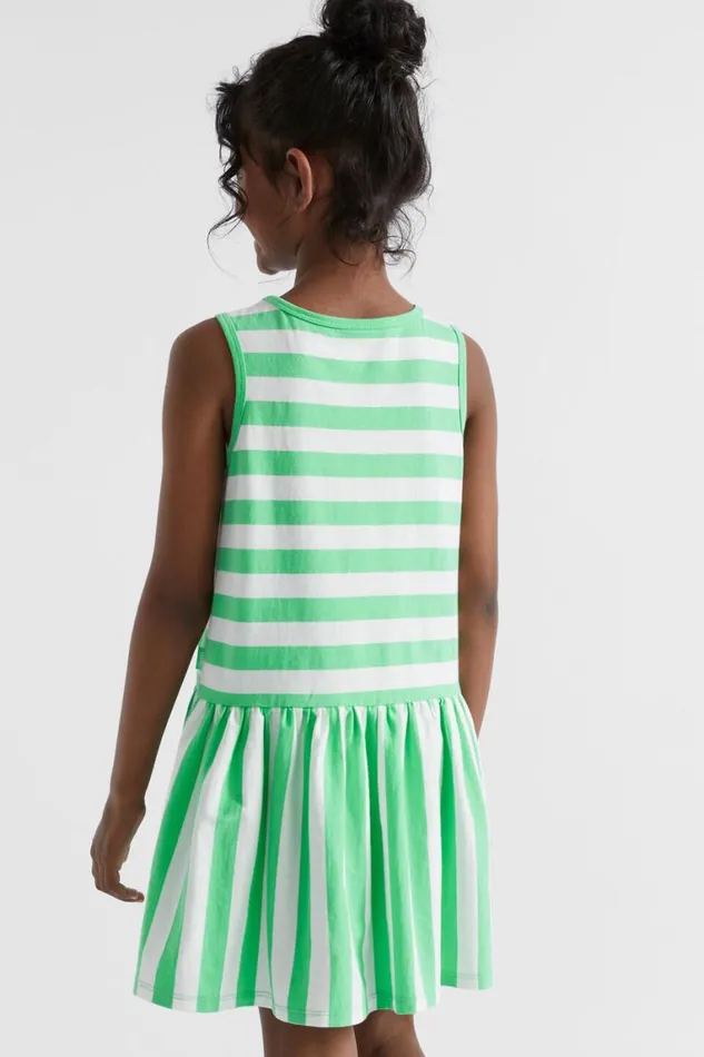 Seed Heritage Dresses Stripe Tank Dress Pine Lime 8211 Girl