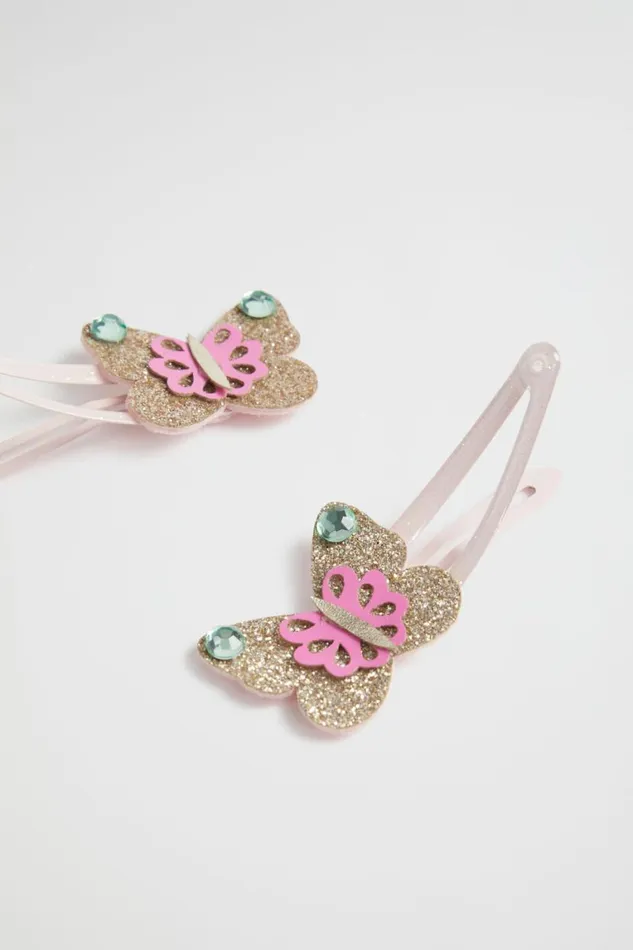 Seed Heritage Hair Accessories Butterfly Fabric Snaps Multi 8211 Girl