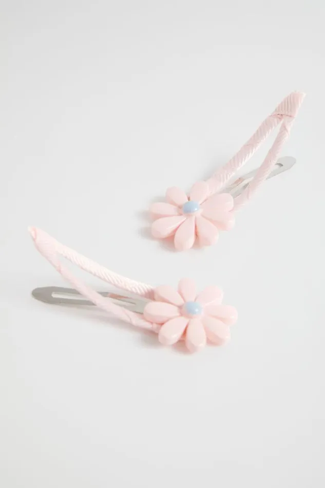 Seed Heritage Hair Accessories Fabric Covered Daisy Snaps Dusty Rose 8211 Girl