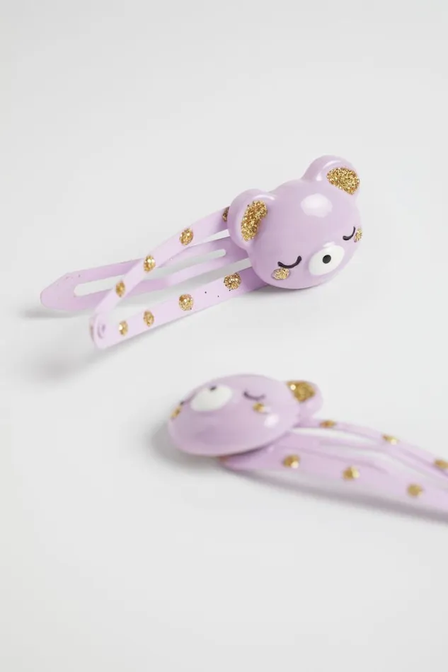 Seed Heritage Hair Accessories Glitter Bear Snaps Orchid 8211 Girl