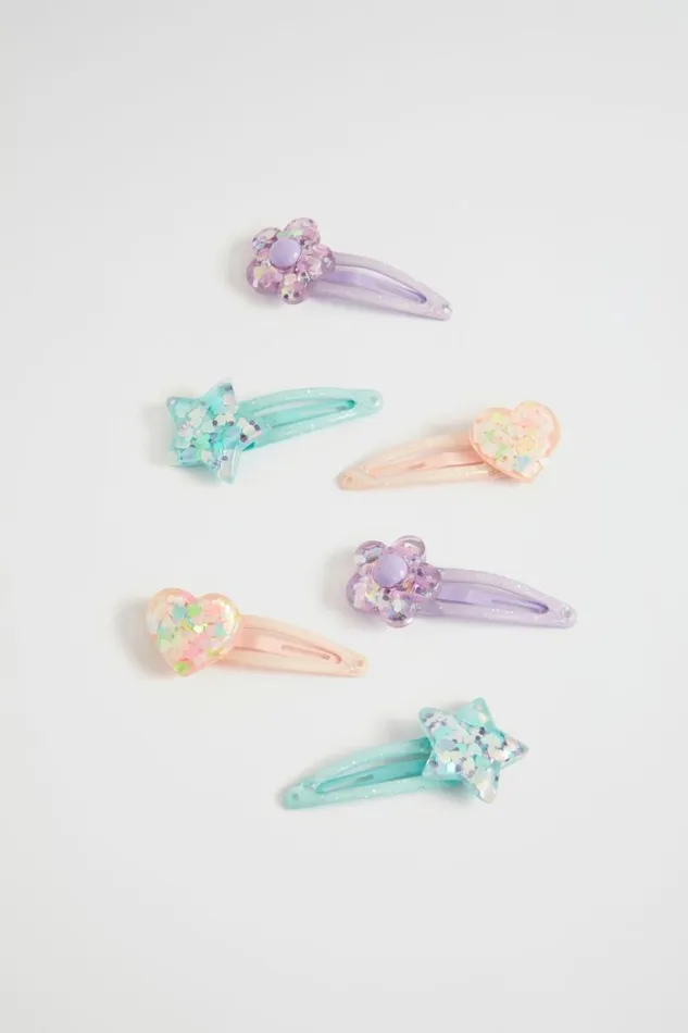 Seed Heritage Hair Accessories Glitter Resin Heart And Star Snap Pack Multi 8211 Girl Seed Heritage Hair Accessories Glitter Resin Heart And Star Snap Pack Multi 8211 Girl