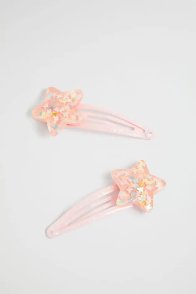 Seed Heritage Hair Accessories Glitter Resin Star Snap Dusty Rose 8211 Girl