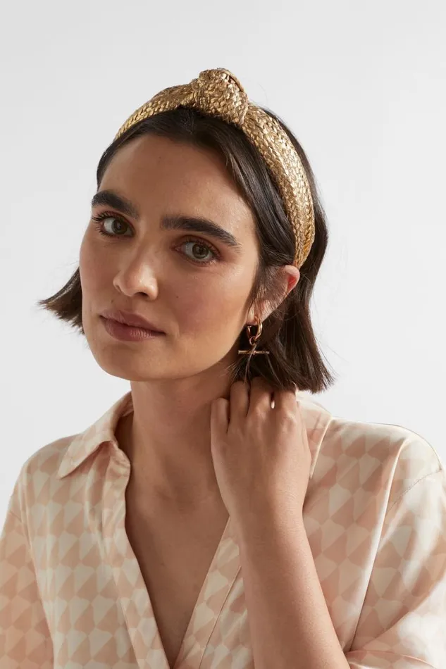 Seed Heritage Hair Accessories Golden Knot Headband Gold 8211 Woman