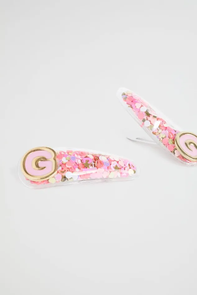 Seed Heritage Hair Accessories Initial Confetti Snaps G 8211 Girl