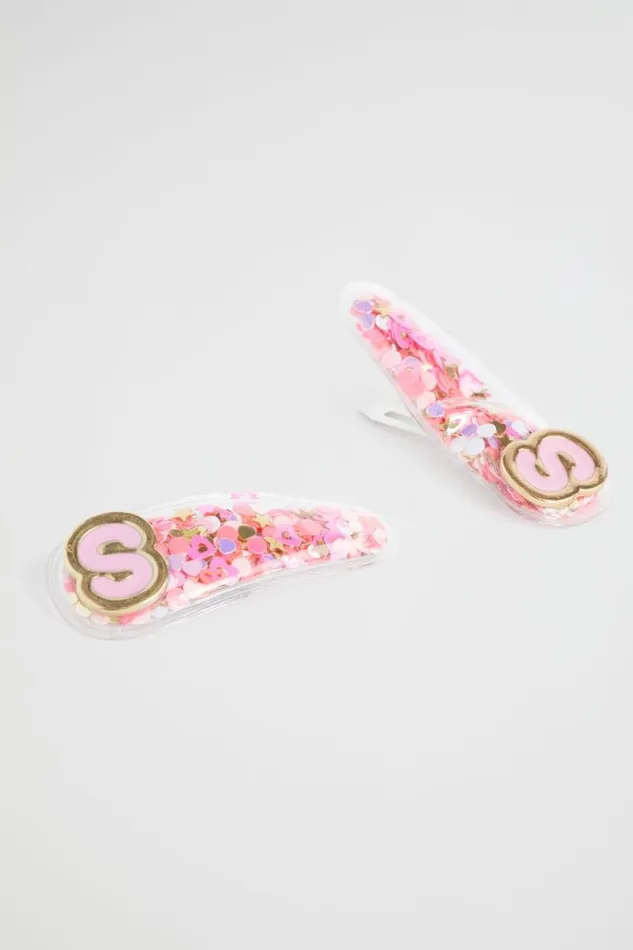 Seed Heritage Hair Accessories Initial Confetti Snaps S 8211 Girl