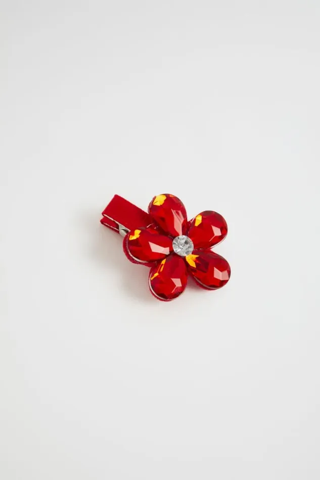 Seed Heritage Hair Accessories Jewel Flower Duck Clip Red 8211 Girl