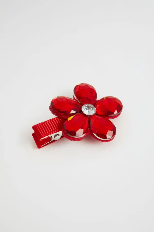 Seed Heritage Hair Accessories Jewel Flower Duck Clip Red 8211 Girl